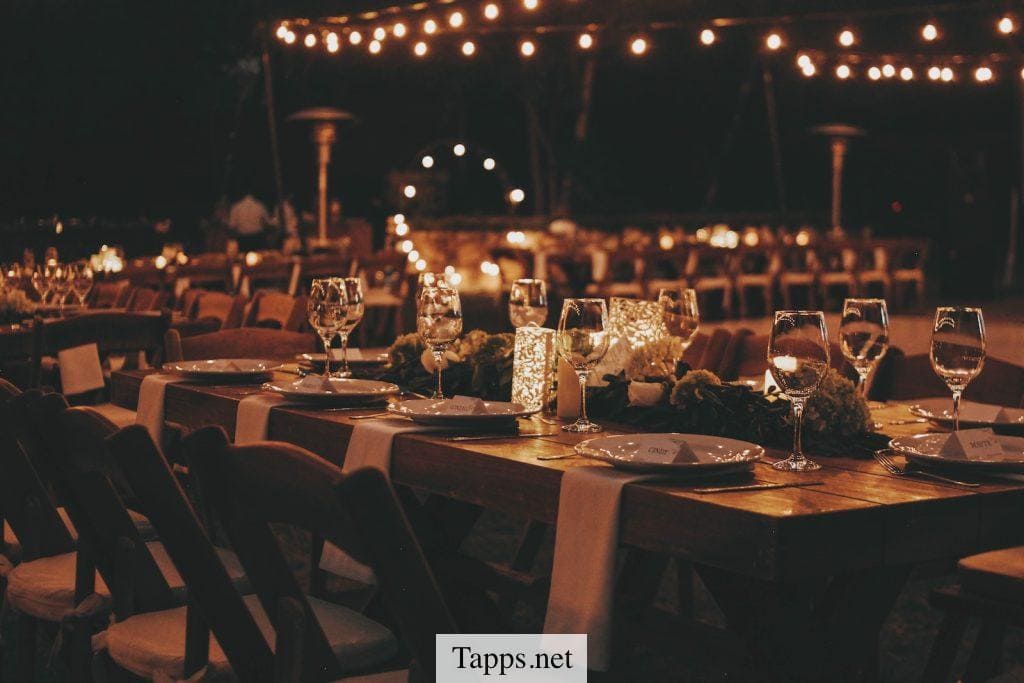 a table set up for a formal dinner